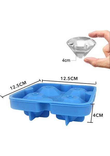 Kırmızı Tepsi Viski Topu Makinesi Dondurma Kalıp Formu Çikolata Kalıp Elmas Silikon Buz Küpleri 4 Adet Bira Kırmızı Şarap Buz Küpleri (Yurt Dışından) fırsatları