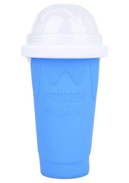 Mavi Bir Yaz Sıkma Ev Yapımı Milkshake Şişesi Hızlı Dondurulmuş Smoothie Kum Bardağı Tutam Bardak Dondurma Slushy Maker Hızlı Soğutma Sihirli (Yurt Dışından)