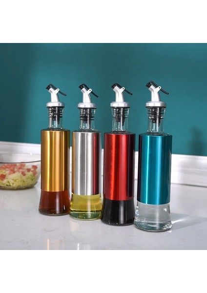S Sos 300 ml 500 ml Paslanmaz Çelik Zeytinyağı Dağıtıcı Şişe Mutfak Cam Kahve Şurubu Sirke Dağıtıcı Yemeklik Yağ Kabı (Yurt Dışından)