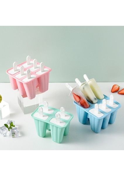 B 2 Yeniden Kullanılabilir Dıy Buz Kutusu Dondurma Kalıbı Popsicle Kalıp 4 Izgaralar 6 Izgaralar Dondurma Popsicle Kalıp Silikon Mutfak Aksesuarları 아이스박스 (Yurt Dışından)