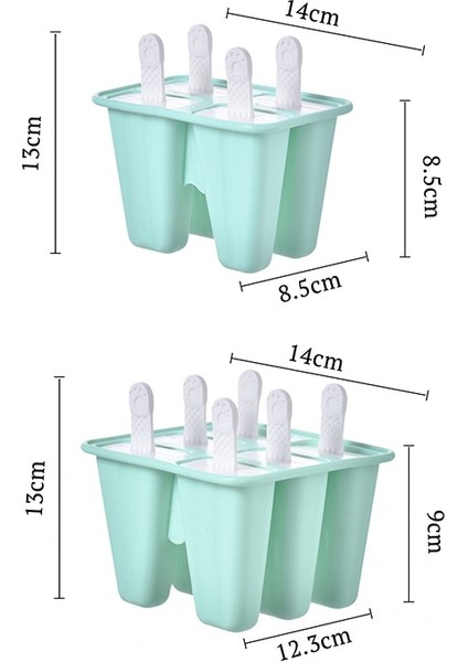 B 2 Yeniden Kullanılabilir Dıy Buz Kutusu Dondurma Kalıbı Popsicle Kalıp 4 Izgaralar 6 Izgaralar Dondurma Popsicle Kalıp Silikon Mutfak Aksesuarları 아이스박스 (Yurt Dışından)