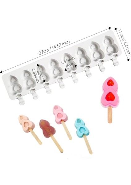D Çok Stil Silikon Yivli Dimi Dondurma Kalıp Dondurulmuş Çikolata Jöle Kalıp Elmas Popsicle Kutusu Kek Dekor Yapımı Seti Hediyeler (Yurt Dışından)