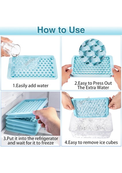 Set 2 Mini Buz Küpü Tepsileri Yükseltilmiş Buz Topu Makinesi Kalıp Minik Ezilmiş Buz Tepsisi Soğutma Içecekleri Için Kahve Suyu Araçları Plastik Bpa Ücretsiz (Yurt Dışından)