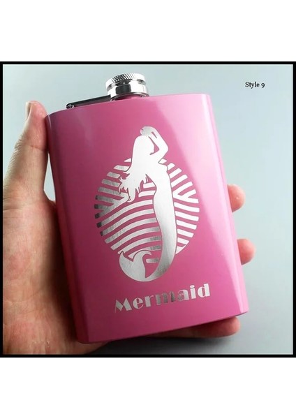 Stil 9 Relliar 21 Stil Paslanmaz Çelik Cep Şişesi 8 Oz/6 Oz Renkli ve Gül Pembe Kadın Taşınabilir Flagon Cep Şişesi Viski Kış Için (Yurt Dışından)