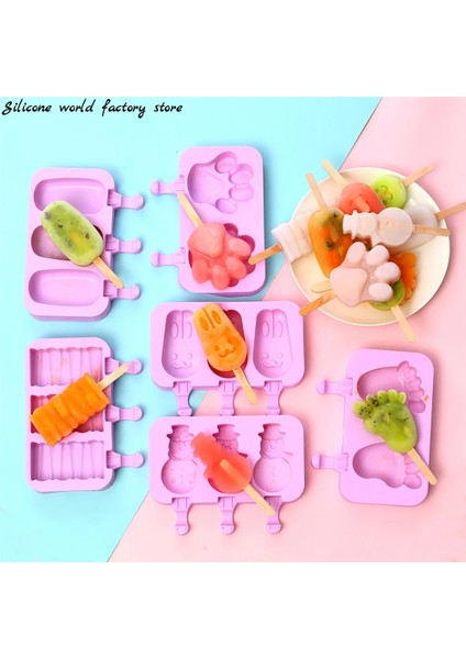 3 Yapı Taşları Silikon Dünyası 8/4/3 Delik Silikon Kalıp Silikon Dondurma Kalıp Popsicle Kalıpları Dıy Dondurma Kalıp Buz Pop Maker Kalıp Buz Tepsisi (Yurt Dışından) fiyatları