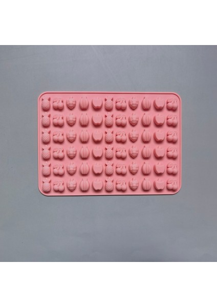 011 Pembe Şeker Fudge Silikon Kalıp Mini Çikolatalı Buz Küpü Tepsi Meyve Hayvan Kalp Şeklinde Yapışmaz Yumuşak Jöle Kalıp (Yurt Dışından) fırsatları