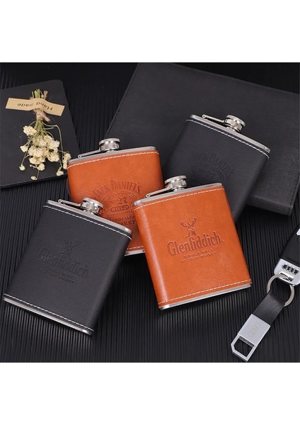 Sarı Yürüteç Bpa Ücretsiz Mini 7 Oz Pu Deri Wrap Viski Flagon 304 Paslanmaz Çelik Cep Şişesi Alkol Şişesi Votka Cep Şişesi (Yurt Dışından)