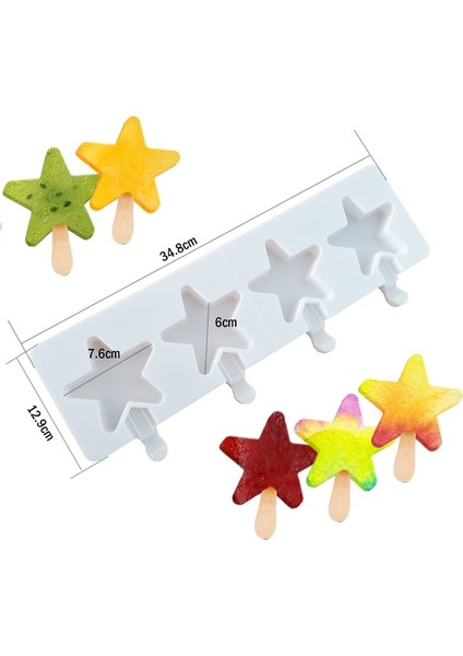 E-No Sticks Ev Yapımı Gıda Sınıfı Silikon Dondurma Kalıp Popsicle Kalıp Dondurucu Dondurma Çubuğu Kalıp (Yurt Dışından)