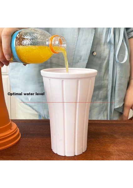 Turuncu Hızlı Dondurulmuş Smoothie Kupası Yaz Sıkma Ev Yapımı Milkshake Şişesi Tutam Hızlı Soğutma Sihirli Fincan Dondurma Slushy Maker (Yurt Dışından)