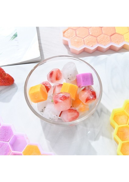 Beyaz Buz Küpü Makinesi Petek Buz Kutusu Dondurma Araçları Silikon Buz Jöle Suyu Gıda Kalıp Viski Kokteyl Aksesuarları Mutfak Aletleri (Yurt Dışından)