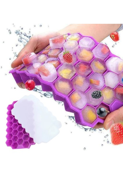 Beyaz Buz Küpü Makinesi Petek Buz Kutusu Dondurma Araçları Silikon Buz Jöle Suyu Gıda Kalıp Viski Kokteyl Aksesuarları Mutfak Aletleri (Yurt Dışından) fırsatları