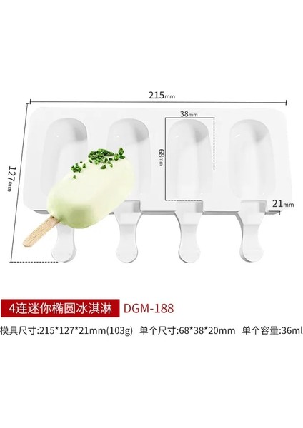 Bir 3/4 Hücre Silikon Popsicle Kalıp Magnum Buz Pop Maker Dondurma Kalıp Buz Tepsisi Kalıp Meyve Suyu Dondurucu Buz Lolly Kek Pişirme Aracı (Yurt Dışından)