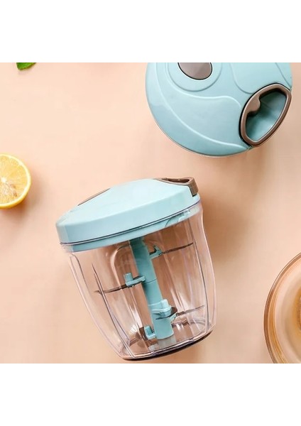 900ML-YEŞIL 900ML Kolay Kullanım Mutfak Robotu Manuel Çekme Dize Gıda Sebze Doğrama, Meyve Fındık Soğan El Çekme Kıyma (Yurt Dışından)