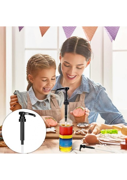 Siyah 6 Adet Şurup Pompalı Dağıtıcı Hava Geçirmez Sıska Şurup Pompası Kolay Temizlenebilir Çay Suyu Şişesi Kahve Şurubu Şişe Pompası Çok Fonksiyonlu (Yurt Dışından)