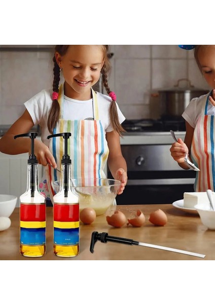 Siyah 6 Adet Şurup Pompalı Dağıtıcı Hava Geçirmez Sıska Şurup Pompası Kolay Temizlenebilir Çay Suyu Şişesi Kahve Şurubu Şişe Pompası Çok Fonksiyonlu (Yurt Dışından)