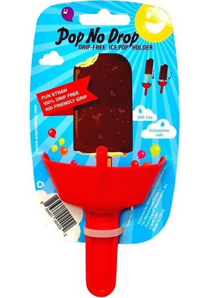 Kırmızı 2 Adet Yeni Damlamaya Dayanıklı Buzlu Şeker Rafı Damla Ücretsiz Buz Tutucu Hiçbir Karışıklık Ücretsiz Dondurulmuş Ikramlar Raf Popsicle Tutucu Çocuklar Için Saman ile Dondurma (Yurt Dışından)