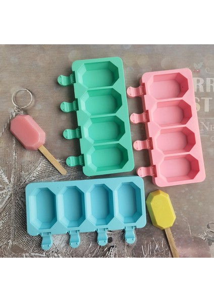 012 Mavi Silikon Dondurma Kalıp Buz Makinesi 4 Delik Popsicle Küp Çikolata Tepsisi Kalıpları Mücevher Kalıp Sevgililer Günü Hediyesi Elmas Pişirme Araçları (Yurt Dışından) modelleri