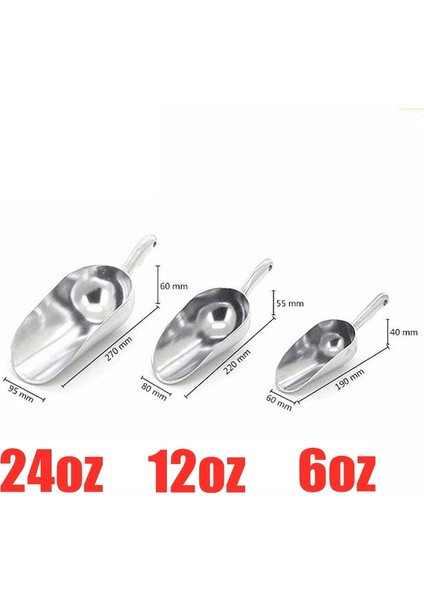 Alüminyum 6oz 5OZ/12OZ/24OZ Alüminyum Bar Buz Kepçesi Kuru Kutu Kuru Mallar Şeker Baharat Küreği (Yurt Dışından) modelleri