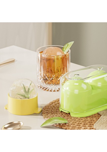 Yeşil Çift Pres Büyük Buz Hokeyi Kalıp Gıda Sınıfı Büyük Top Buz Kafes Ev Buz Kalıp Kutusu (Yurt Dışından) fiyatları