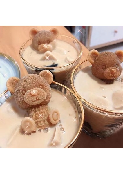 Rose S 20ML 1 Adet Ayı Buz Küpü Tepsi Kalıp Ev Buz Yapıcı Silikon Kutu Kahve Dondurma Kalıp Ayı Karikatür Viski Şarap Içecek Kahve Dekor (Yurt Dışından) fiyatları