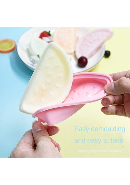 Mavi Ev Yapımı Dıy Popsicle Kalıp Ev Meyve Serisi Kapaklı Karpuz Silikon Dondurma Kalıp Ev Mutfak Dondurma Araçları (Yurt Dışından) indirimleri
