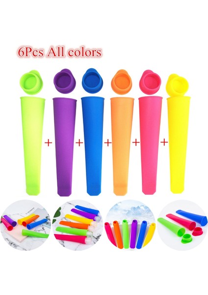 1 Adet 1/6 Adet Silikon Dondurma Kalıp Diy Dondurma Makinesi Yaz Dondurma Yoğurt Jöle Buz Pop Kalıp Dıy Mutfak Aracı Aksesuarı (Yurt Dışından) fiyatları