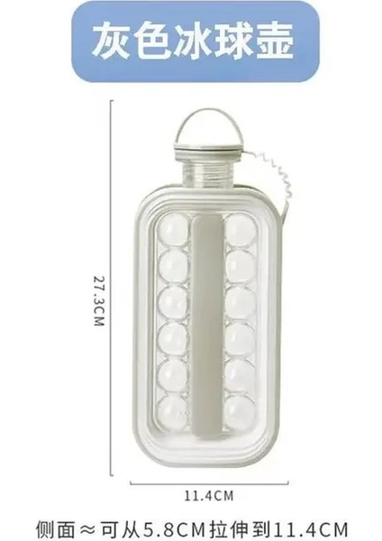 Açık Gri Ev Kalıp Kafes Kokteyl Buz Buz Hokeyi Makinesi Buz Küpü Kalıp Topu Taşınabilir Bar Buz Yapım Makinesi Buz Şişesi Viski Yapımcısı Dıy Yuvarlak (Yurt Dışından)