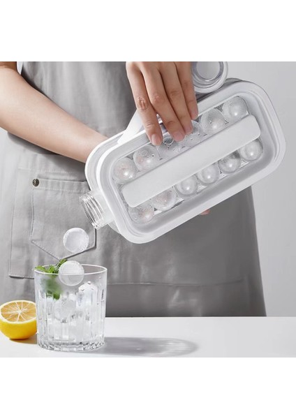 Açık Gri Ev Kalıp Kafes Kokteyl Buz Buz Hokeyi Makinesi Buz Küpü Kalıp Topu Taşınabilir Bar Buz Yapım Makinesi Buz Şişesi Viski Yapımcısı Dıy Yuvarlak (Yurt Dışından) fiyatları