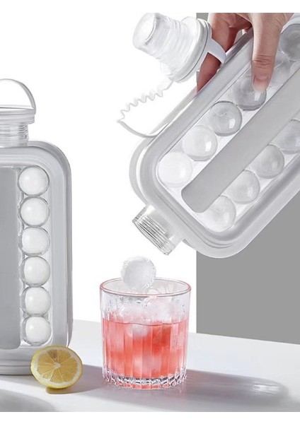 Açık Gri Ev Kalıp Kafes Kokteyl Buz Buz Hokeyi Makinesi Buz Küpü Kalıp Topu Taşınabilir Bar Buz Yapım Makinesi Buz Şişesi Viski Yapımcısı Dıy Yuvarlak (Yurt Dışından) fırsatları