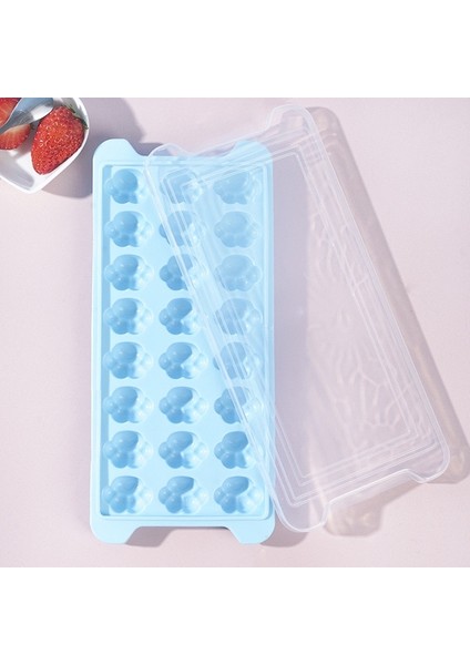 Mavi 24 Kaviteler Sevimli Kedi Pençe Buz Küpü Silikon Kapaklı Kalıp Popsicle Çikolata Tepsisi Bisküvi Kalıp Peynir Hediye Mutfak Aksesuarları (Yurt Dışından)