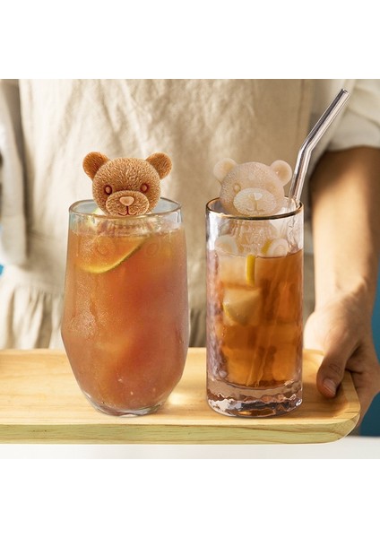 Stil 4 3D Teddy Bear Silikon Kalıp Çikolatalı Kek Kalıp Buz Küpü Kalıpları Dondurma Dekorasyon Dıy Viski Şarap Kokteyl Silikon Kalıplar (Yurt Dışından) fırsatları