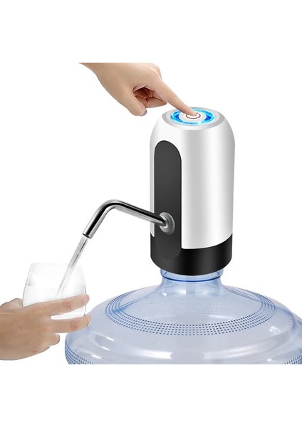 Stil B Beyaz Ev Aletleri Su Şişesi Pompası Mini Namlulu Su Elektrikli Pompa USB Şarj Otomatik Taşınabilir Su Sebili Içecek Sebili (Yurt Dışından) fırsatları