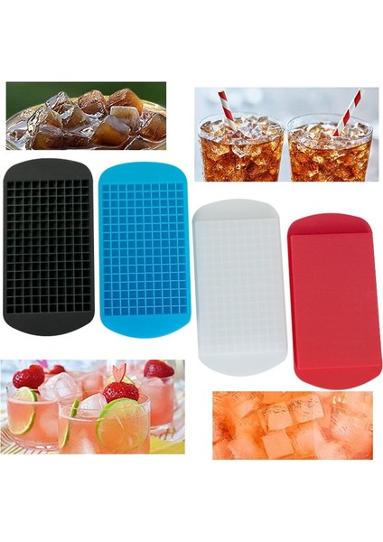 Mavi 160 Izgara Silikon Buz Küpü Kalıp Kare Yaratıcı Küçük Buz Küpü Makinesi Katlanabilir Buz Küpü Tepsi Mini Ezilmiş Popsicle Buz Küpü Kalıp (Yurt Dışından) fiyatları