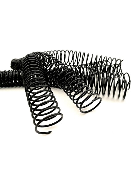 Plastik Helezon Spiral 10 mm 4 : 1 Siyah 100 Adet 48 Lop Poşetli