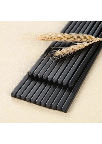 27CM-07 1 Çift Alaşım Çin Yemek Çubukları Gıda Suşi Çubukları Yeniden Kullanılabilir Kaymaz Bulaşık Makinesinde Yıkanabilir Bambu Şekli Gıda Sınıfı Yemek Çubukları (Yurt Dışından)