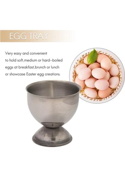 Gümüş Yumurtalık, Yumurta Tepsisi Paslanmaz Çelik Yumuşak Haşlanmış Yumurta Bardak Tutucu Stand Bulaşık Makinesinde Yıkanabilir (4 Paket) (Yurt Dışından) indirimleri