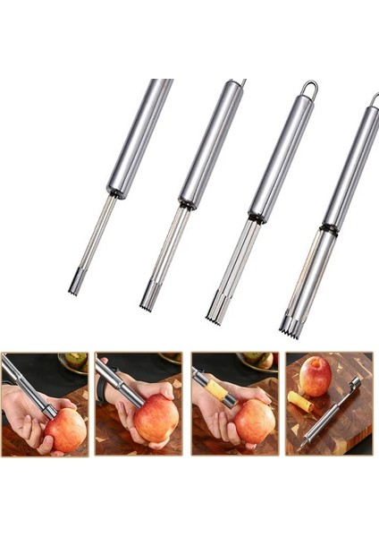 3 Adet Set 1/4 Adet Meyve Oyacağı Paslanmaz Çelik Meyve Oyacağı Kırmızı Tarihler Armut Elma Oyacağı Çok Fonksiyonlu Mutfak Çekirdeği Kaldırılan Aletler (Yurt Dışından)