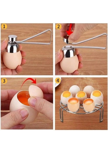 Siyah Weıluo Yeni Taşınabilir Mutfak Aletleri ve Alet Paslanmaz Çelik Yumurta Topper Kesici Haşlanmış Çiğ Yumurta Kabuğu Açıcı Makas Aracı (Yurt Dışından) fırsatları