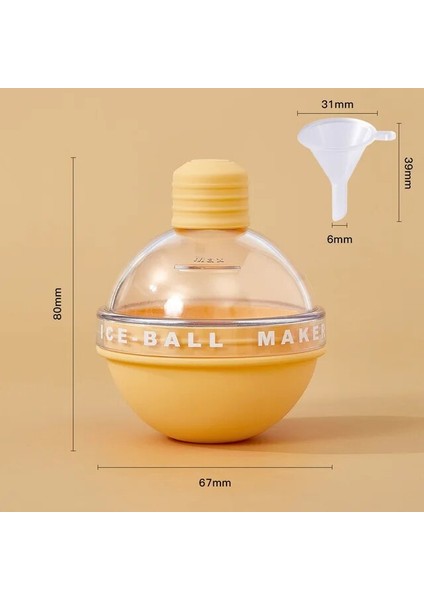 Sarı Yuvarlak Silikon Buz Topu Kalıbı Buz Küpü Yapımcısı Yuvarlak Buz Tepsisi Kalıbı Gıda Sınıfı Buz Yapımcısı Dondurma Kalıbı Buz Popsicle Kalıbı Dondurma Yapımcısı (Yurt Dışından)