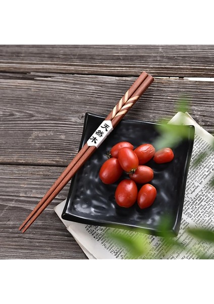 Sarı 23 cm 1 Çift Çevre Dostu Güzel Hediye Dayanıklı Japon Tarzı Sevgilisi Yemek Çubukları Doğal Ahşap Mutfak Sofra Aşk Kalp (Yurt Dışından)