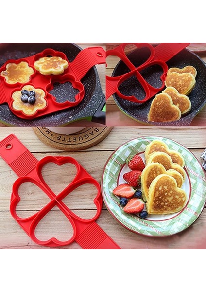 Jdq-F3 Yumurta Gözleme Halkası Silikon Omlet Makinesi Yapışmaz Gözleme Makinesi Kalıpları Çeşitli Ev Pişirme ve Pişirme Araçları (Yurt Dışından) fırsatları