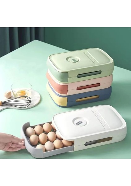 A1 Yumurta Saklama Kapları Çekmece Organizatör Kutusu Plastik Kapaklı Kutu Depolama Yumurta Buzdolabı Mutfak Düzenleyici Çekmece Yumurta Tepsisi (Yurt Dışından)