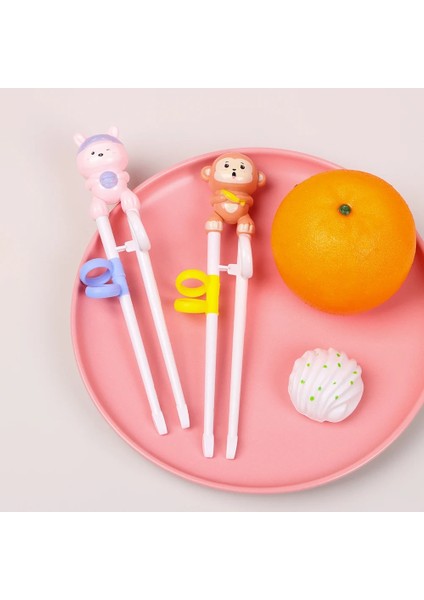 B-Mavi Lolipop 1 Çift Bebek Öğrenme Eğitim Çubuklarını Karikatür Hayvan Acemi Çubuk Sofra Çocuklar Yeme Eğitimi Yardımcı Bebek Araçları (Yurt Dışından) modelleri