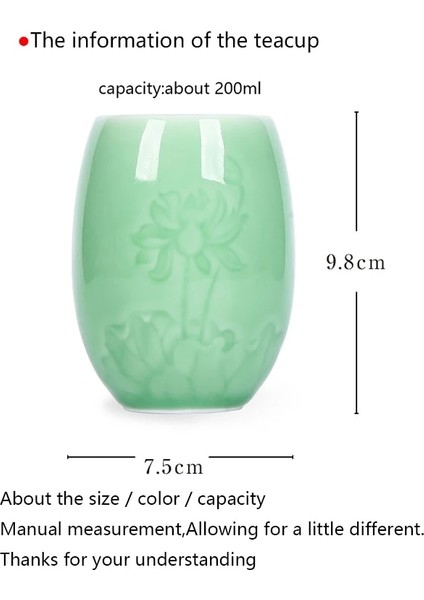B Tarzı Çay Bardağı Porselen Seramik Çay Fincanı 200 ml Longquan Seladonlar Su Bardağı Ana Bardak Kahve Süt Kupa Teaware Ev Drinkware Konteyner (Yurt Dışından) fiyatları