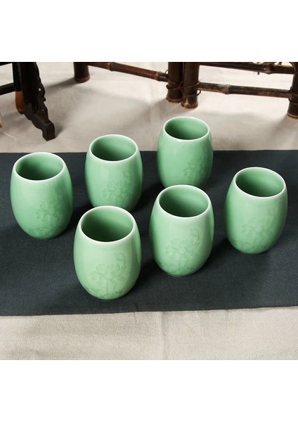 B Tarzı Çay Bardağı Porselen Seramik Çay Fincanı 200 ml Longquan Seladonlar Su Bardağı Ana Bardak Kahve Süt Kupa Teaware Ev Drinkware Konteyner (Yurt Dışından) indirimleri