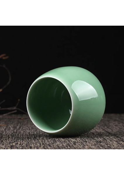 B Basit Longquan Seladonlar Çay Fincanı Çay Töreni Seramik Teaware Kung Fu Drinkware Ofis Master Cup Espresso Kahve Kupa Su Bardakları (Yurt Dışından)