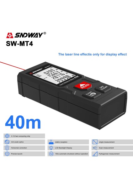 SW-MS50 Sndway Yeni Telemetre Lazer Mesafe Ölçer Lazer Mesafe Bulucu Ölçü Trena Dijital Lazer Bant Mesafe Bulucu Mesafe Bulucu Cetvel (Yurt Dışından) modelleri
