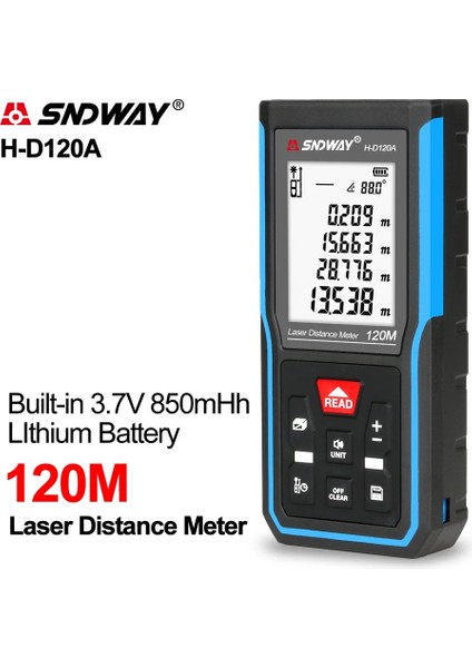 SW-MS50 Sndway Yeni Telemetre Lazer Mesafe Ölçer Lazer Mesafe Bulucu Ölçü Trena Dijital Lazer Bant Mesafe Bulucu Mesafe Bulucu Cetvel (Yurt Dışından) indirimleri