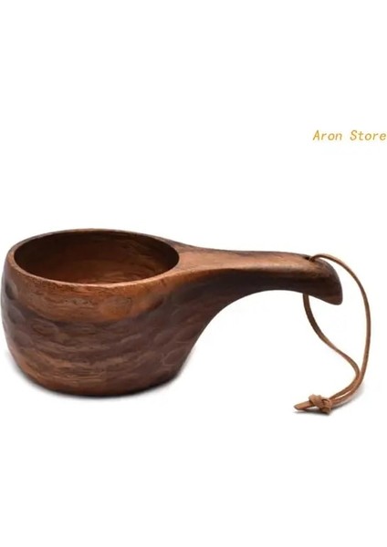 Stil 2 210 ml Finlandiya Kuksa Taşınabilir Ahşap Kahve Kupaları El Yapımı Süt Fincanı Grip ile Kahvaltı Içme Mutfak Drinkware (Yurt Dışından)
