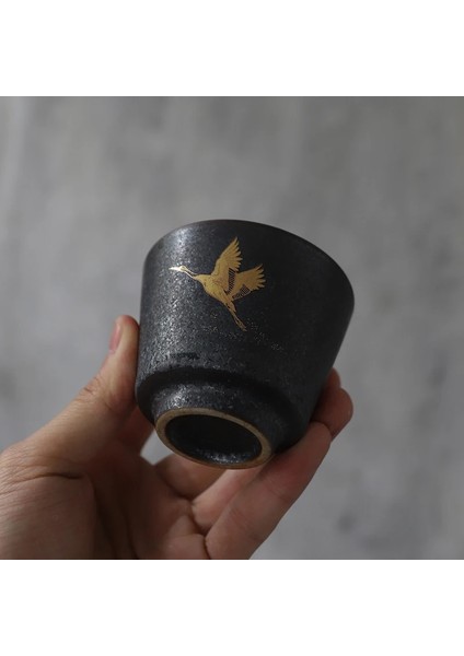 Stil A 100ML Luwu Siyah Çanak Çömlek Seramik Çay Fincanı Porselen Çay Bardağı Çin Kung Fu Fincan 100ML (Yurt Dışından)